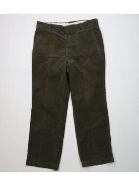 Vintage 70s Big Mac Mens 36x29 Faded Flared Wide Leg Corduroy Pants Green USA